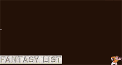 Desktop Screenshot of fantasylist.net